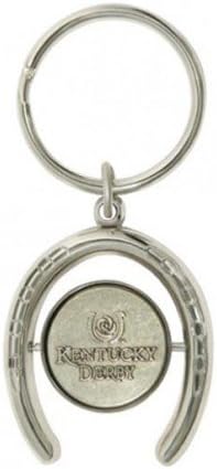 Indiana Metal Craft Kentucky Derby Icon/Churchill Downs Horseshoe Spinner Key Tag. IMC-Retail