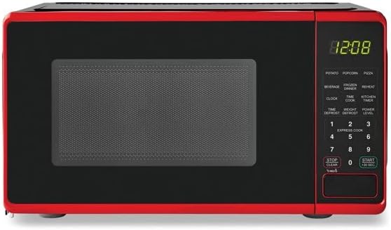 Amazon.com: Mainstays - Horno microondas de salida de 700 W, color rojo :  Hogar y Cocina