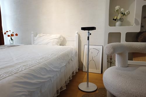 Qwall Projektor-Bodenständer (Silber),Beamer Ständer, Universal Kamera Bodenständer, Schmieden aus hochwertiger Aluminiumlegierung, Höhenausdehnungsbereich 30–100 cm, 360°-Drehwinkel，robust und stabil