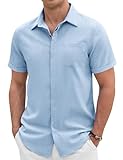 Chemise décontractée pour homme : une poche poitrine pratique sur un côté ajoute une touche d'utilité décontractée, tandis que la fermeture à boutons rend voschemise ete homme plus décontractées. C'est l'équilibre parfait entre fonctionnalité et mode