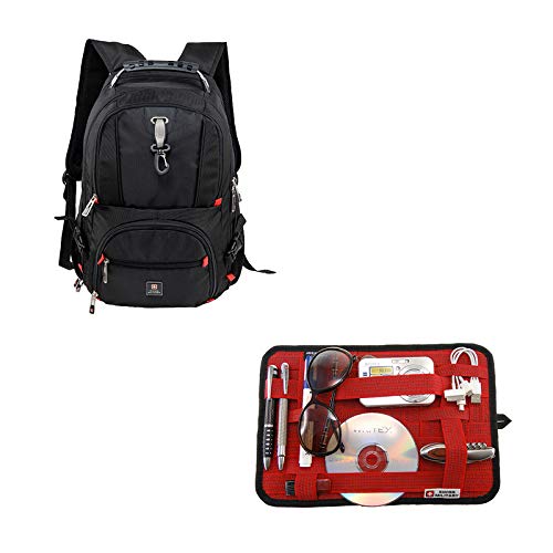 SWISS MILITARYLaptop Backpack 31L with Dedicated File & Folder Compartment, Multi-Functional Elastic Holders, Organizer Pockets, Padded Straps & Water-Resistant Design for Daily Commute or Travel