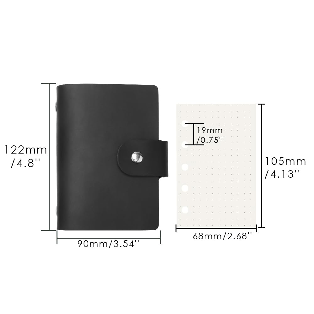 Amazon | NatSumeBasics レザー A8 バインダー メモ帳 ミニ 5