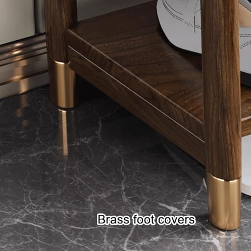 Banc à chaussures entrée petit espace meuble en bois stable 2 niveaux - 6