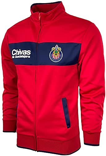 Chivas Jacket, Licensed Men's Chivas Del Guadalajara Full Zip Track Jacket (Small)