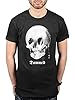 The Damned Skull Mens T-Shirt Punk Band Dave Vanian Rose Black L #2