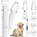 Hund und günstig Kaufen-4 in 1 Leise Schermaschine Hund Katze Set, Wiederaufladbar Hundeschermaschine & Pfotentrimmer & Krallenschleifer mit 4 Multifunktions-Schneidköpfen für Pfoten, Augen, Ohren, Gesicht, Körper, IPX7 Wass