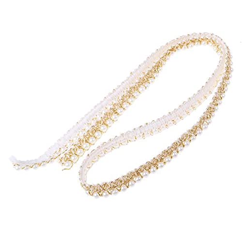Enakshi® 2x1 Yard 15 mm Pearl Lace Ribbon for Decorating Clothes DIY Craft Supply Beige|Crafts | Wholesale Lots | Fabric Embellishment