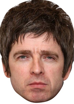 FoxyPrinting Noel Gallagher Celebrity Cardboard Party Face Mask Fancy Dress