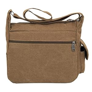 Storite Stylish Canvas Sling Cross Body Messenger Bag, One Side Shoulder Multi Pocket Sling Bag for Men & Women (27x10x26cm, Brown) 4 41DciRppFqL. SL500 . SS300