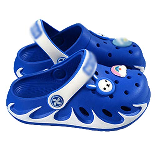 YGCLOTHES Neueste Sommer Jungen Clogs & Pantoletten rutschfeste Mädchen Und Baby Sandalen Kind Garten Schuhe Strand Hausschuhe,Blau,16 Cover