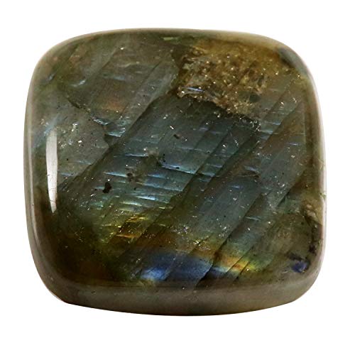 Labradorite coussin cabochon naturel d'exception, gemme de collection pure Of09