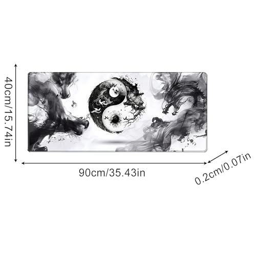 Tapis de bureau antidérapant grand format pour clavier