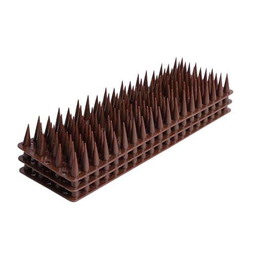 Image of Bird Spikes |Brown| Pack of 10 Bird Spikes | 11.5 Inch Length Repellent Spike, Pigeon Problem Solutions, UV Stabilized Spikes for Outdoor AC Unit & Balcony Railing, Pigeon Control
