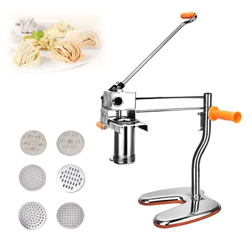 製麺機 手動製麺機 手動絞り機 家庭用 軽く押せる 省力 防錆 塗装が剥がれに操作が簡単 丸麺、幅広麺など、様々な種類の麺を圧延するのに適している