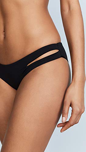 L*Space Women's Estella Classic Fit Cut Out Bikini Bottom, Black, Medium #TOP4