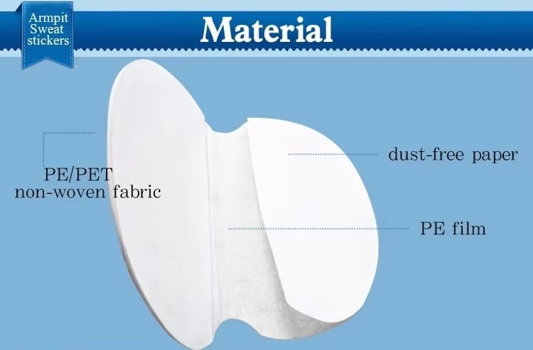 Image of 20 Pack Disposable Underarm Sweat Pads for Men & Women | Anti-Sweat Cotton Pads | Odor-Control, Anti-Bacterial, Hypoallergenic, Highly Absorbent | Peel & Stick Shields