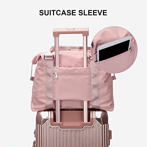 Sport Travel Duffle Bag Large Gym Tote Bag For Women, Weekender Bag Carry On Bag For Airplane, Ladies Beach Bag Overnight Bag Waterproof Bag Luggage Bag With Wet Bag #TOP4