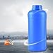 PRETYZOOM 4pcs 1l Wide Mouth Plastic Sample Bottles Sealed Chemical Containers Blue for Laboratory and Industrial Liquid Storage