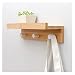 MOZX Etagères Murales, Moderne Bambou Etagères Flottantes avec Crochet, Cloison pour Salles De Bain, Chambres, Bureaux Et Cuisines, Moderne Décor Set,Marron,Style D