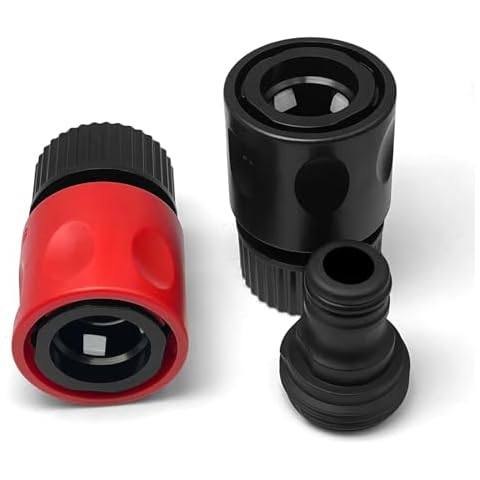 EAOENLS Outboard Motor Quick Connect Flush Kit, Replacement Flush Adapter Compatible with Yamaha and Honda Outboard Engines, Black & Red Cover