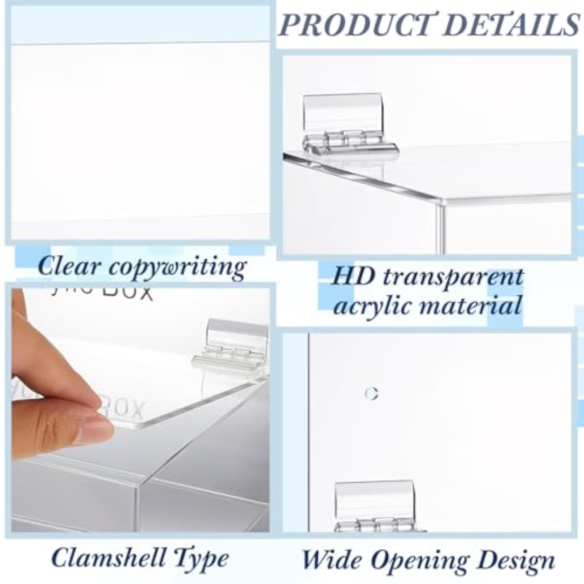 Safety Glasses Holder with Lid Wall Mount