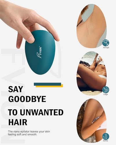 FVION Nano Haarentferner, Kristall Haarentferner Ohne Rasierer, Crystal Haarentferner Ohne Schmerzen, Glass Shaver Haarentfernung Für Frauen Damen Körper | Beine | Arme | Rücken (Grün)