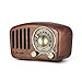 Produktbild Retro Radio mit Bluetooth Lautsprecher,Aooeou Radio Vintage Klein Walnuss Holz Klassischem FM UKW SD MP3 Radio,Tragbares Transistor Radio Starke Bassverstärkung,Laute Lautstärke, AUX TF Karte