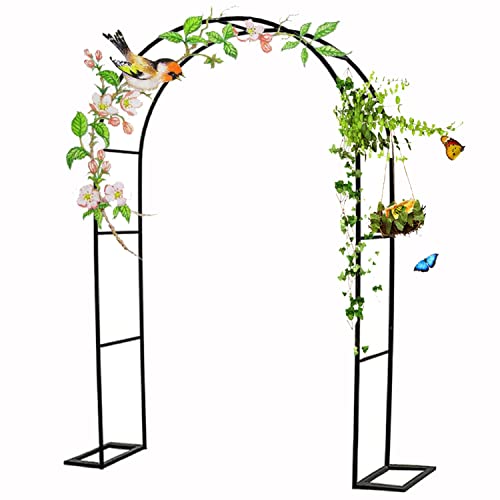 Grande arche de jardin en métal robuste et facile à monter pour décoration patio