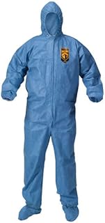 Coverall, Chemical-Resistant Disposable, Color Blue A60, SMS Fabric, 31-3/4 in Chest, 33-3/4 in L (case of 20)