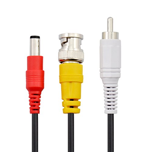 Ikkegol 16Ft 5M Pre-Made All-In-One Video Audio 12V Power Dvr Surveillance Security Cctv Camera Rca Bnc Cable Extension Cord Lead #TOP4