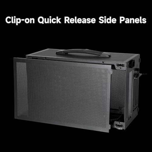 PCCOOLER CPS K101 Mini ITX PC Case, Mesh High Airflow SFF Chassis, Fits 340mm GPU, 3X 12015 Slim Fan Support, Ergonomic Handle, Tool-Free Side Panels, USB 3.0 & Type-C(Pcie Riser Cable Not Included) image 4