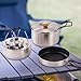 kowaku Camping Mess Kit,Nonstick Frying Pan,Open Fire Cookware,Folding Handle,Gear,Outdoor Camping Cookware,Soup Pot for Camping BBQ
