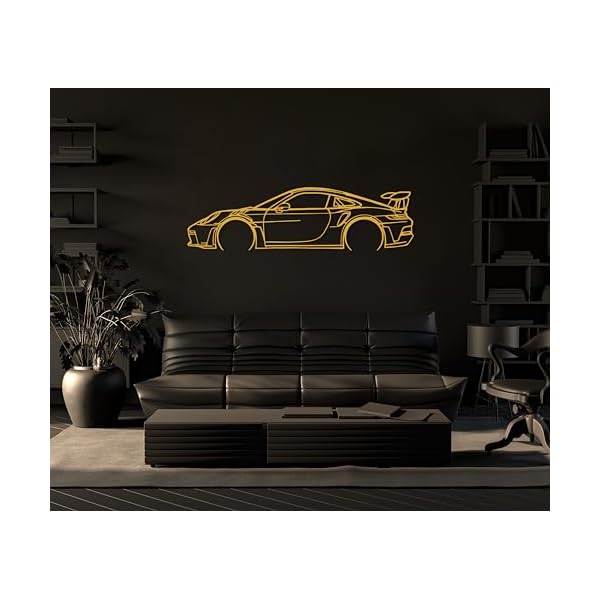 Metal Custom Car Silhouette Wall Art, Your Own Car Personalized Wall Decor, Car Lovers, Automobile Decor, Car Art, Car Silhouette Garage Wall Sign, Racing Automobile Decor (Black, 45” / 114 cm) - Image 7
