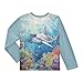 Shark Blue Boy's Rash Guard Swim Shirt Long Sleeve Sun Shirt for Kids Toddlers UPF50+ XS