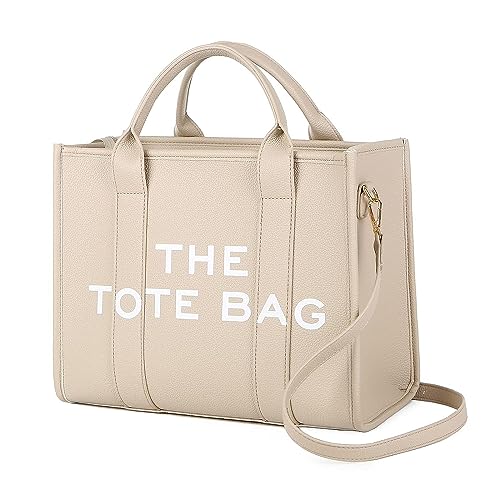 JQAliMOVV The Tote Bags for Women - Large Leather Tote Bag Trendy Travel Tote Bag Handbag Top-Handle Shoulder Crossbody Bags