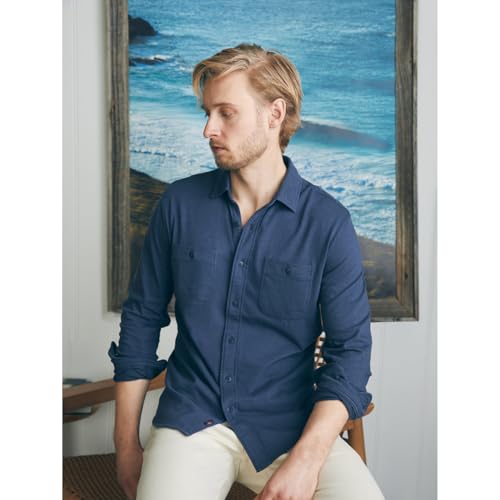 Faherty Men's Knit Seasons Shirt Double Pocket3