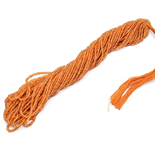 Spessartite granat fasetowane koraliki rondelle, koraliki 2,5 mm - 3,5 mm, sznur 50 cm, naturalny granat AAA Fanta półszlachetny koraliki, Kamień szlachetny, Granat