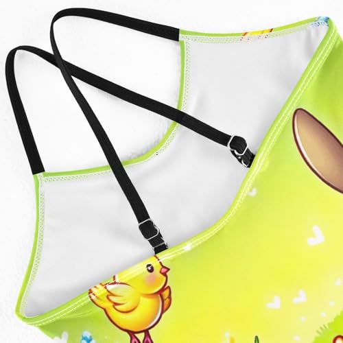 Highland Cow Pumpkins Girls 1 Piece Swimsuit, Quick Dry Crossback Toddler Swim Suit for Beach4