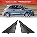 Door Mirror Flag Cover Molding, ABS Gloss Black Left Driver Right Passenger Side Rear View Mirror Flag Covers Trims Moldings Replacement Compatible with Fiat 500 2012‑2017