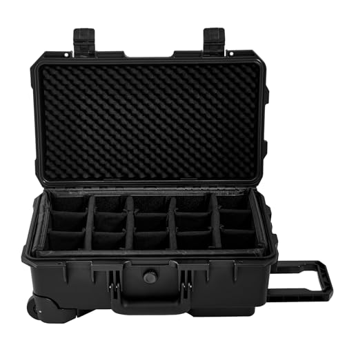 Maleta dura impermeable para cámara de viaje 22x14x10 pulg