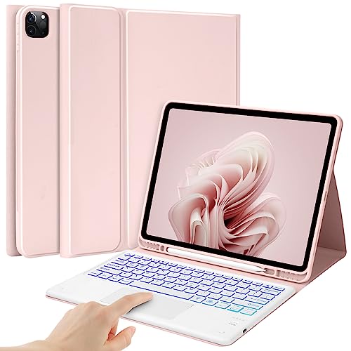 BQSS �L�[�{�[�h�P�[�X iPad Pro 12.9�C���` 2022-6/2021-5/2020-4/2018-3����p - �X�����L�[�{�[�h�J�o�[ �^�b�`�p�b�h�t�� ���O���\�ȃo�b�N���C�g�t���L�[�{�[�h �X�}�[�g�R�l�N�^ - �y���V���z���_�[�t�� 