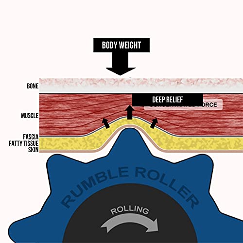 RumbleRoller Extra Firm Foam Roller Deep Tissue Massage Roller for Muscle Recovery (12 Inches Compact) by RUMBLE ROLLER - Image 5