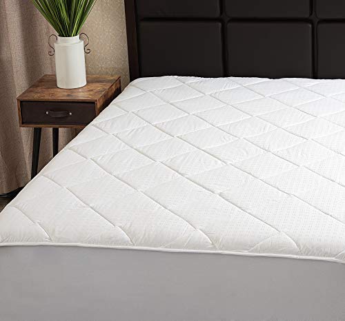 Maxi California King Mattress Pad Topper Fitted | Down Alternative Mattress Cover, 100% Cotton Top, 300 Tc Quilted | Highly Breathable, Full Coverage Bed Mattress Pad | Cal King (72X84) #TOP7