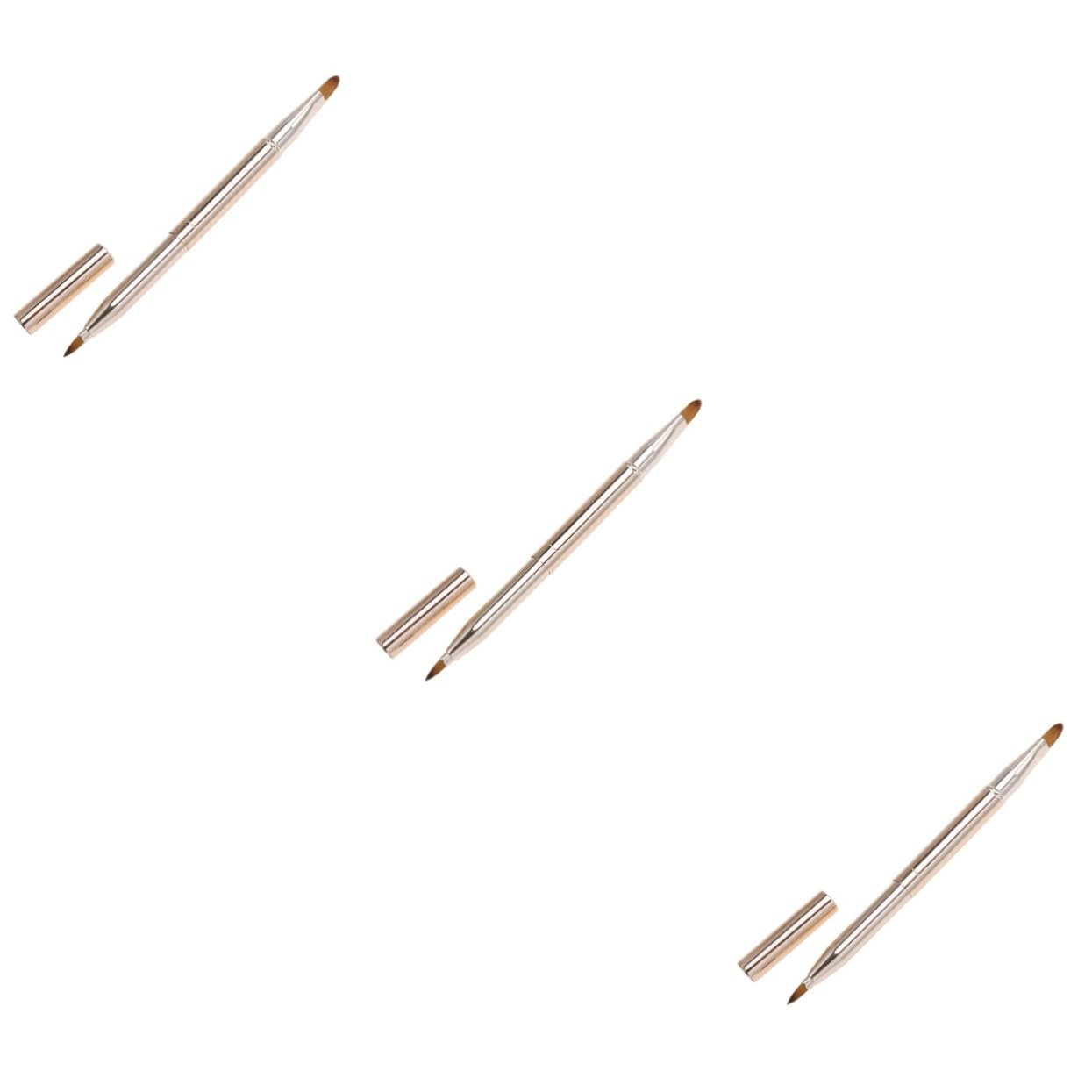 IWOWHERO 3 Pcs Lipstick Applicator Makeup Tool Retractable Lip Brush for Easy Application
