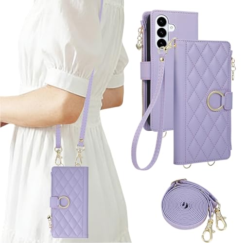 Mldjomid ������ Galaxy S26 �P�[�X �蒠�^ �V�����_�[ �M�����N�V�[s26 �X�}�z�P�[�X �����O�t�� �����h�~ 6.3�C���`�Ή� Galaxy S26 �蒠�^�P�[�X ���K���� �J�[�h���[ ����炭���[s26 �g�уJ�o�[ ������� �t�@�X