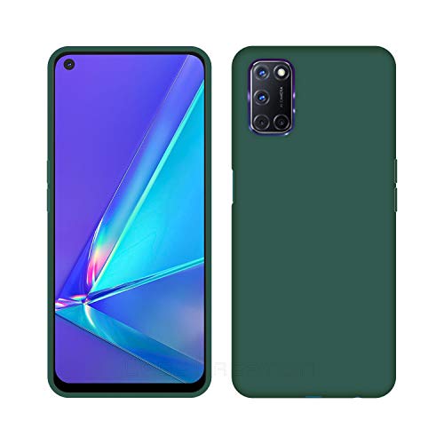 Image of Case Creation Luxurious OG Series for Oppo A92 Case Cover,Anti-Dirty Slim Case Frosted Matte Cute Candy TPU Raised Bezel (Splash of Color) Back Cover for OppoA92 -Lake Green