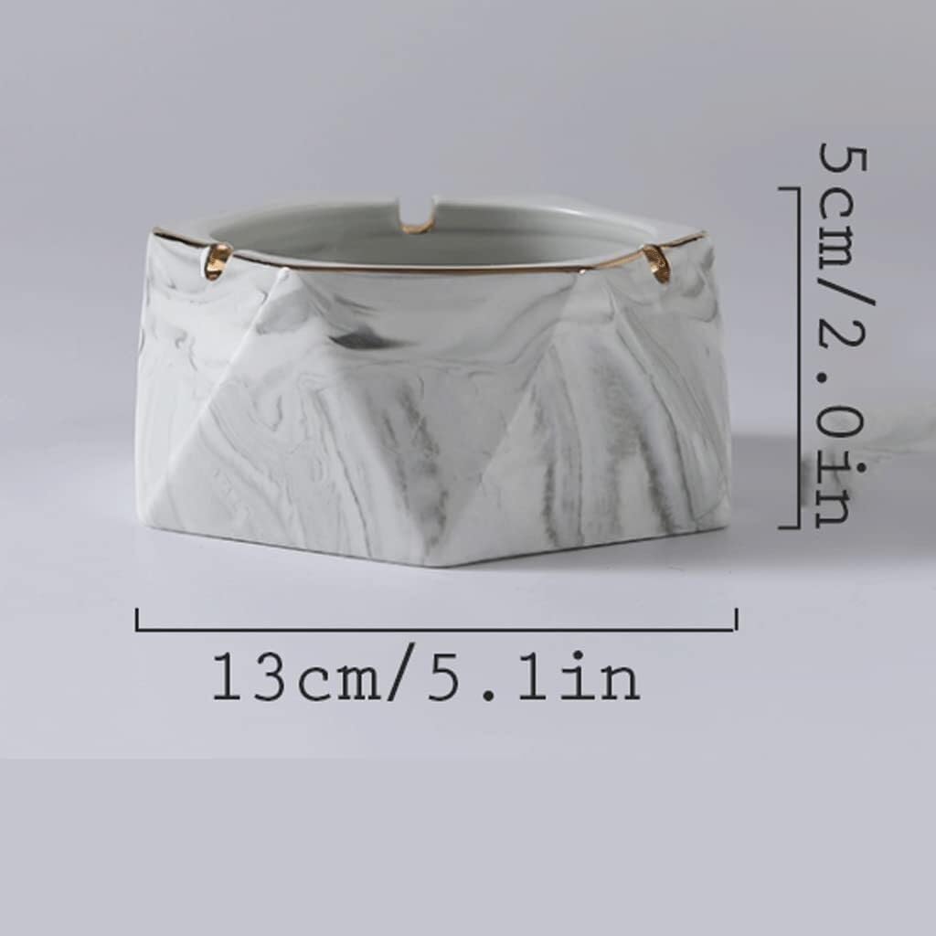 Cendrier Cendrier en Céramique Élégant, Personnalisé Adapté À La Décoration du Bureau Domicile Cendriers De Table(Black,5x13cm)
