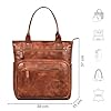 STILORD 'Bonnie' Grand Sac a Main Femme Cuir Shopper Bag avec Multiples Compartiments Sac Bandoulière Ordi Portable 15,6 Pouces Université Bureau Sac Cabas Cuir Véritable, Couleur:brandy - cognac #1