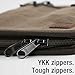 Krozur A5 YKK Zipper Notebook Journal Planner Sketchbook Cover for 5.5 x 8.25 Moleskine Cahier 5 x 8 legal note pads A5 LEUCHTTURM, Pen Loop, Water Resistant Cover, Classy Waxed Canvas, Olive