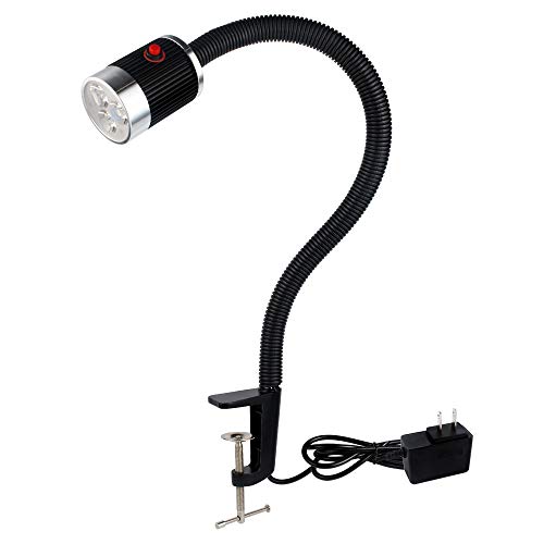Led Flexible Gooseneck Light 900 Lumen 120 Volt Fixed with C Clamp Industrial Lighting Work Lamp for Machine Tools and Lathe